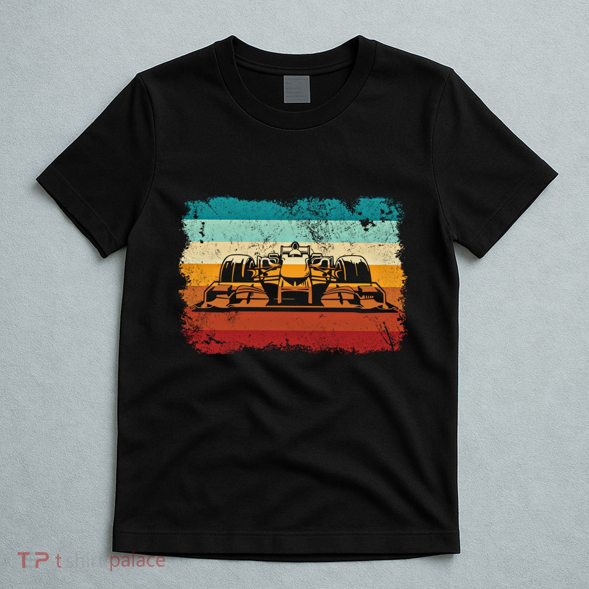 Retro Vintage Formula Racing Lovers Silhouette Race Car Fan Giftretro Vintage Fo T-Shirt