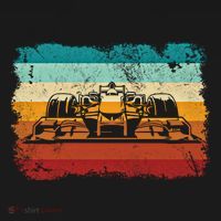 Retro Vintage Formula Racing Lovers Silhouette Race Car Fan Giftretro Vintage Fo T-Shirt thumb 7
