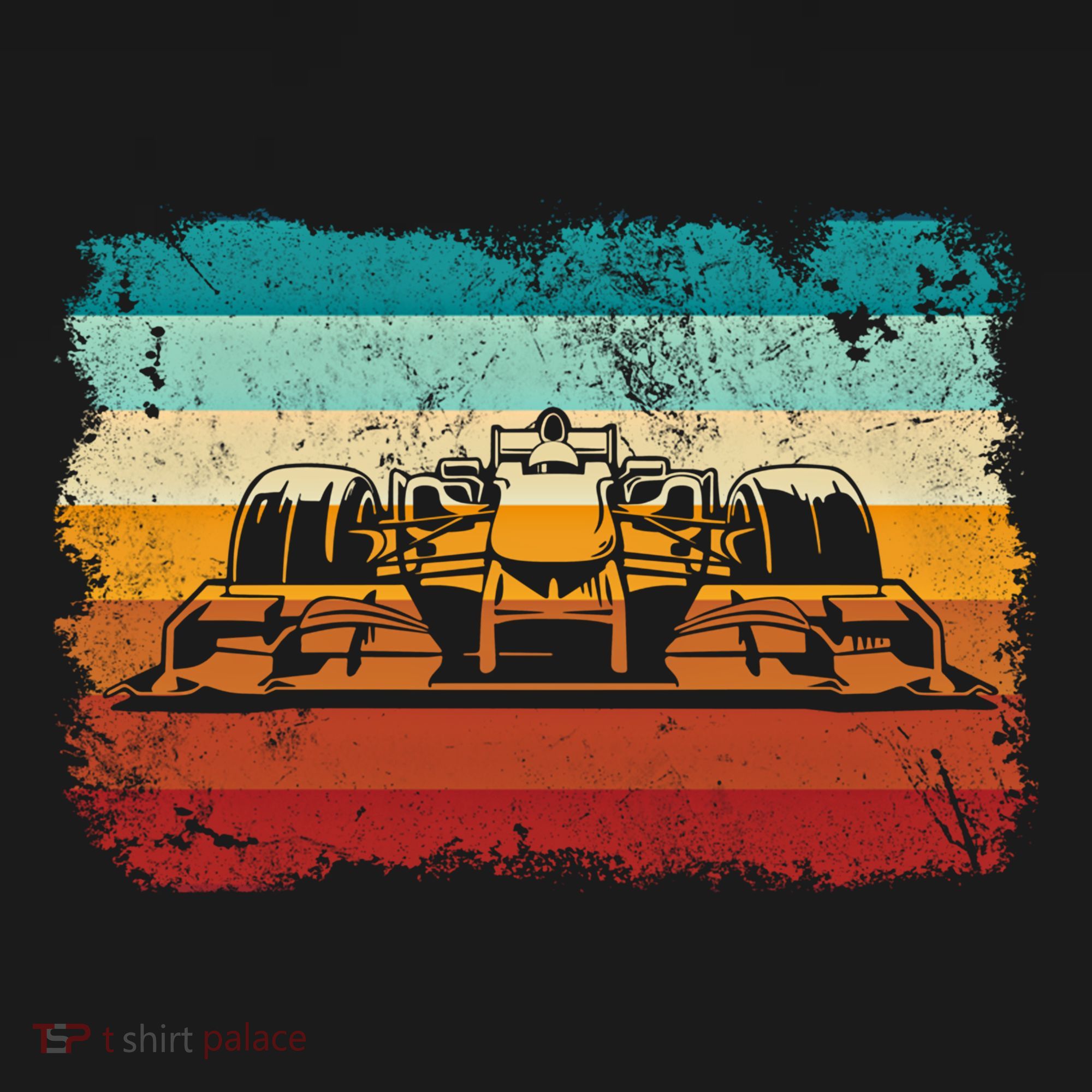 Retro Vintage Formula Racing Lovers Silhouette Race Car Fan Giftretro Vintage Fo T-Shirt