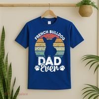 Retro Vintage French Bulldog Dad Ever Great Gift Fathers Day Gift T-Shirt thumb 2