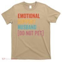 Retro Vintage Funny Emotional Support Husband Do Not Pet T-Shirt thumb 0