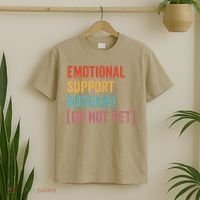 Retro Vintage Funny Emotional Support Husband Do Not Pet T-Shirt thumb 2