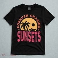 Retro Vintage Forever Chasing Sunsets Summer Vacation Outfit T-Shirt thumb 5