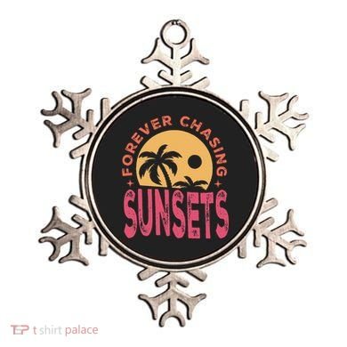Retro Vintage Forever Chasing Sunsets Summer Vacation Outfit Ornament