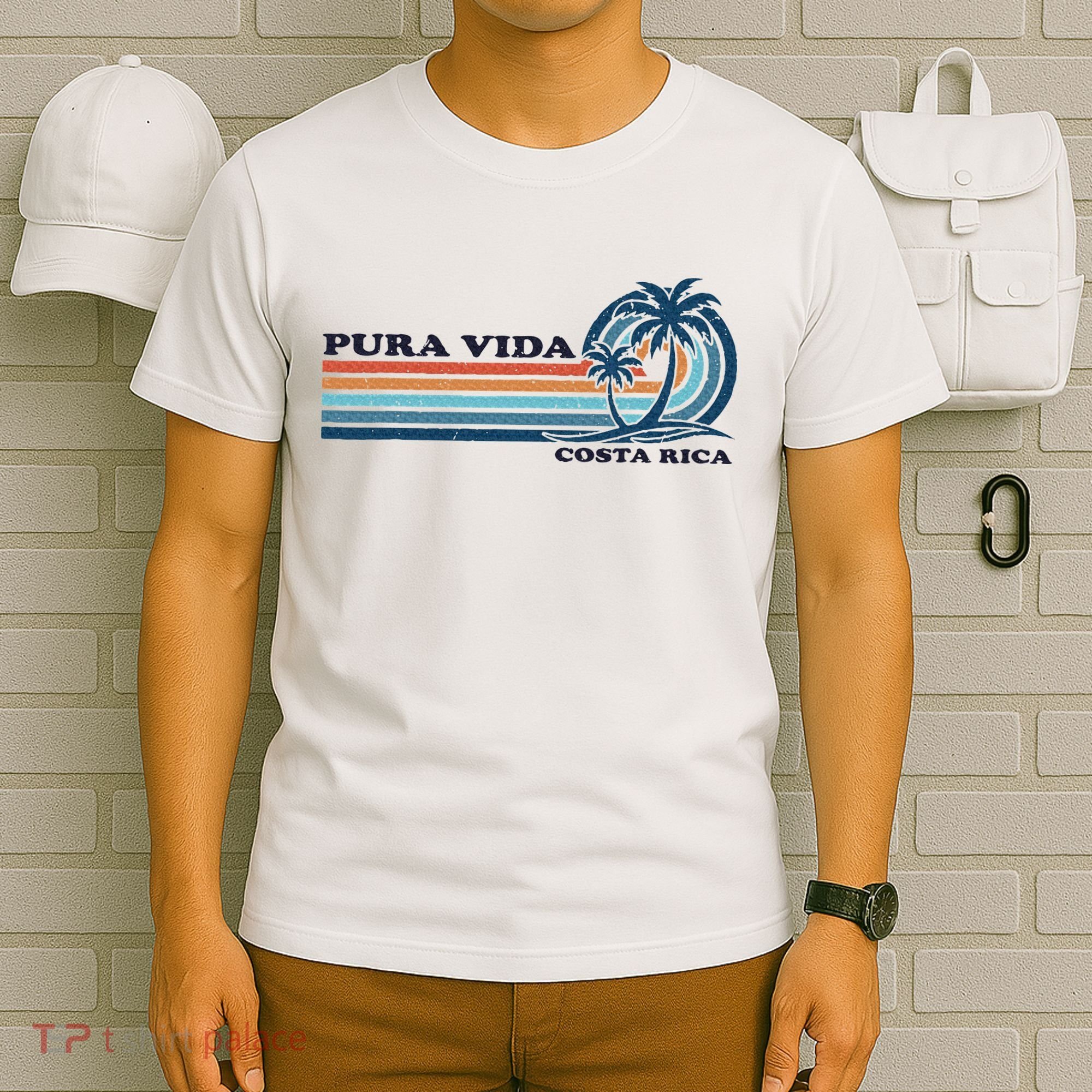 Retro Vintage Family Vacation Costa Rica Pura Vida T-Shirt