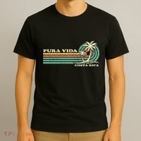 Retro Vintage Family Vacation Costa Rica Pura Vida Beach T-Shirt thumb 3