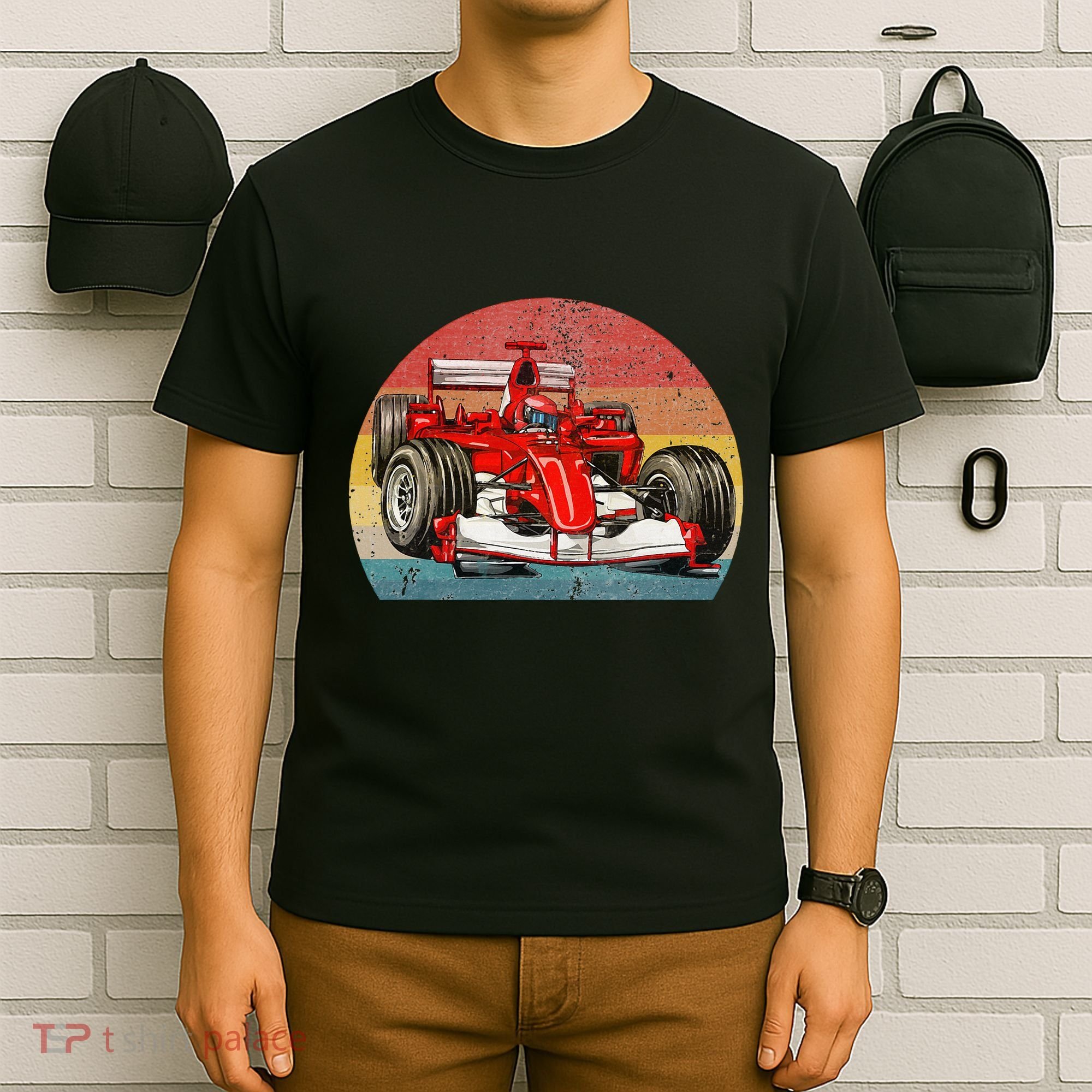 Retro Vintage Formula Racing Lovers Race Car T-Shirt
