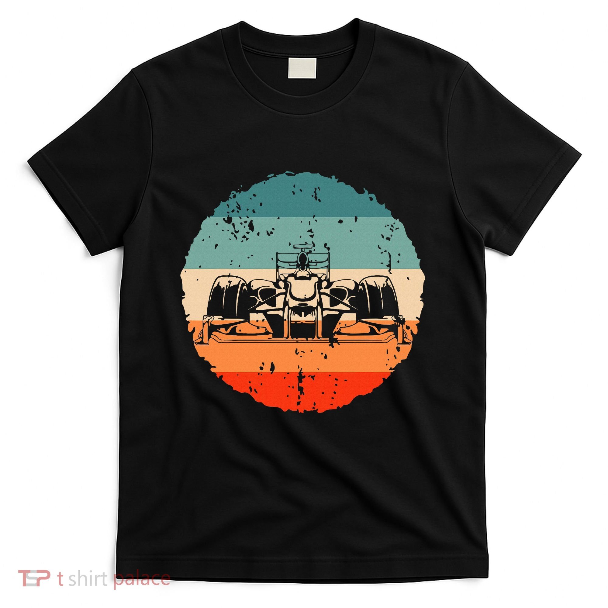Retro Vintage Formula Racing Lovers Silhouette Race Car Fan T-Shirt