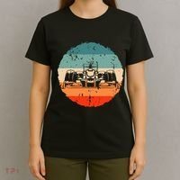 Retro Vintage Formula Racing Lovers Silhouette Race Car Fan T-Shirt thumb 4