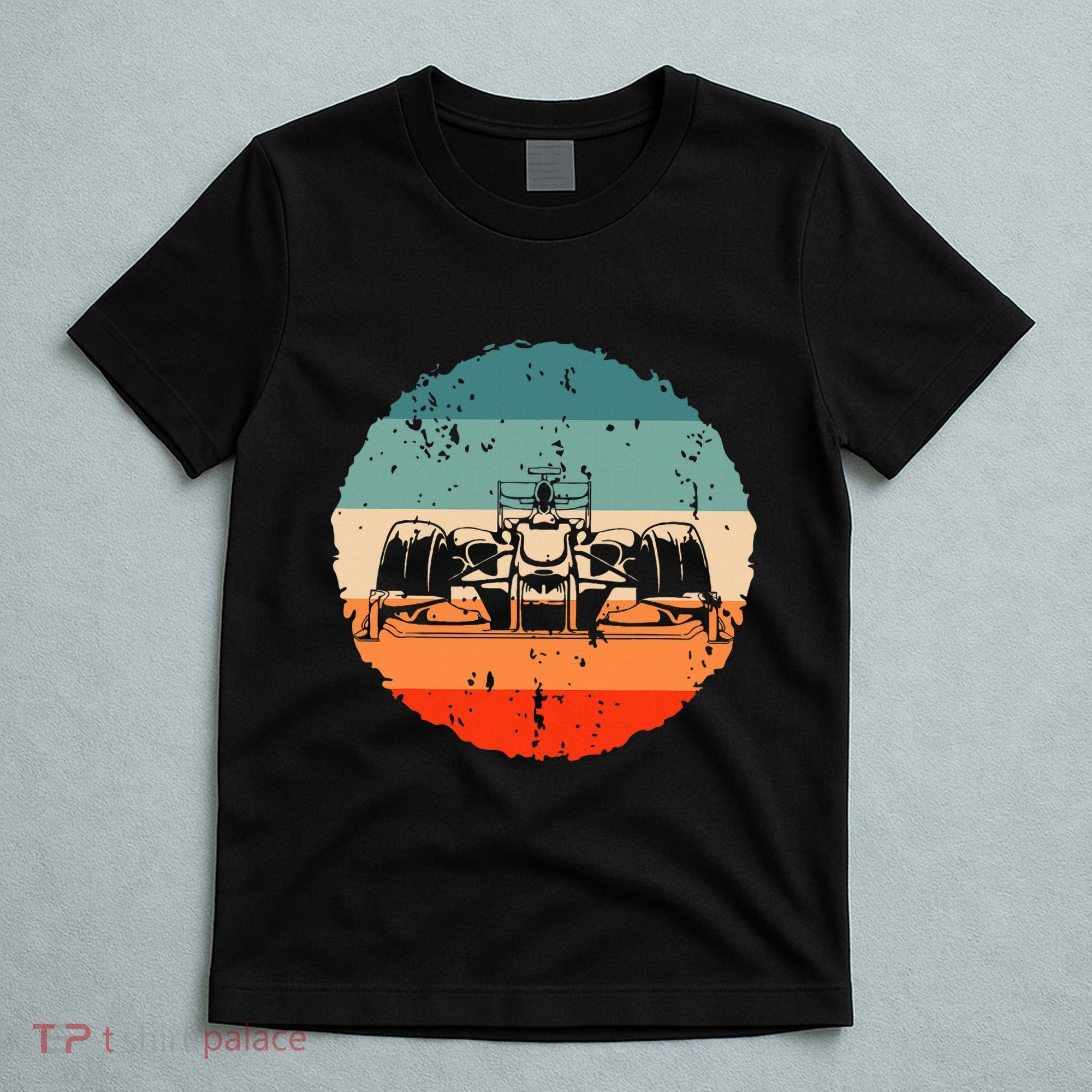 Retro Vintage Formula Racing Lovers Silhouette Race Car Fan T-Shirt