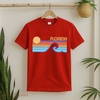 Retro Vintage Florida Sunset Wave T-Shirt thumb 2