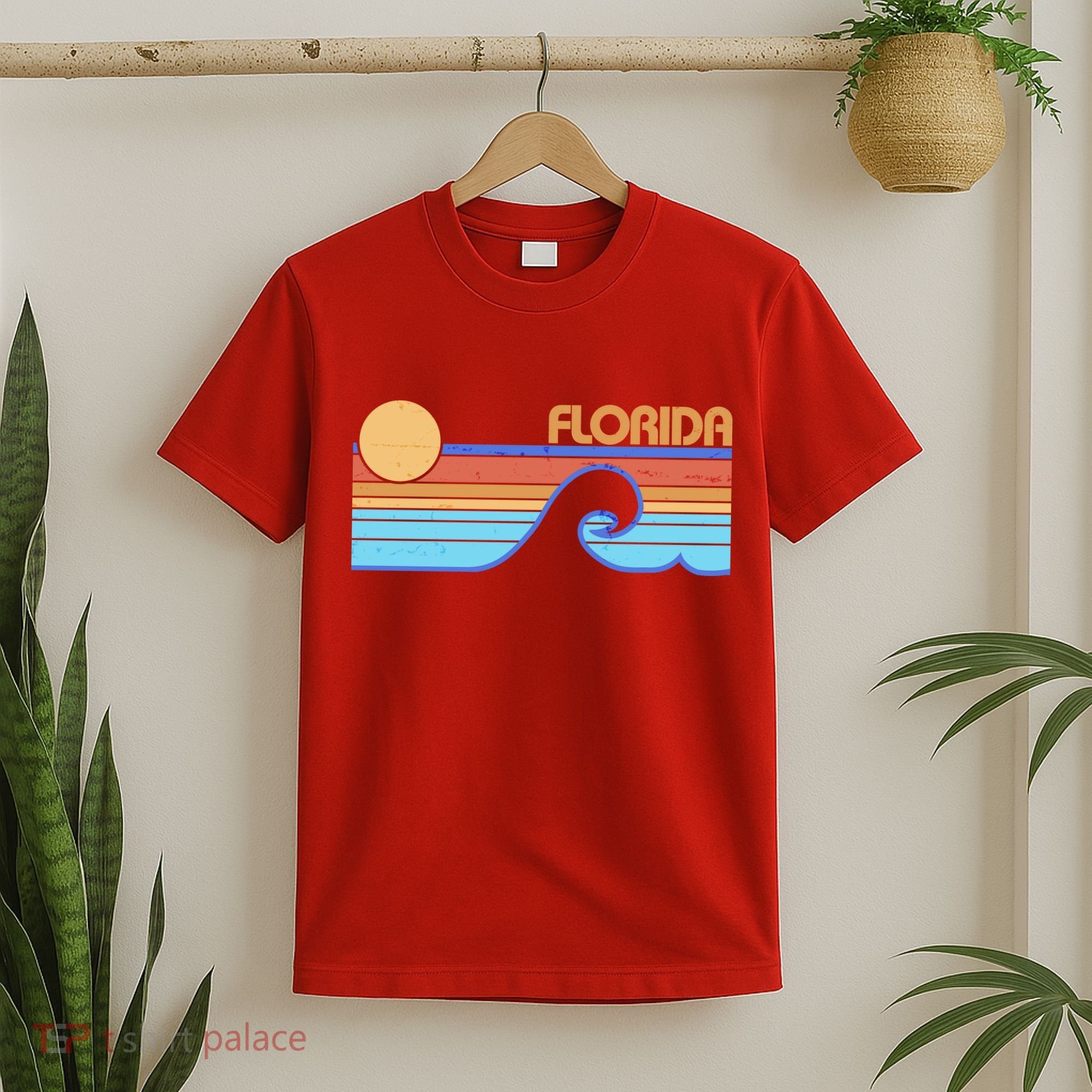 Retro Vintage Florida Sunset Wave T-Shirt