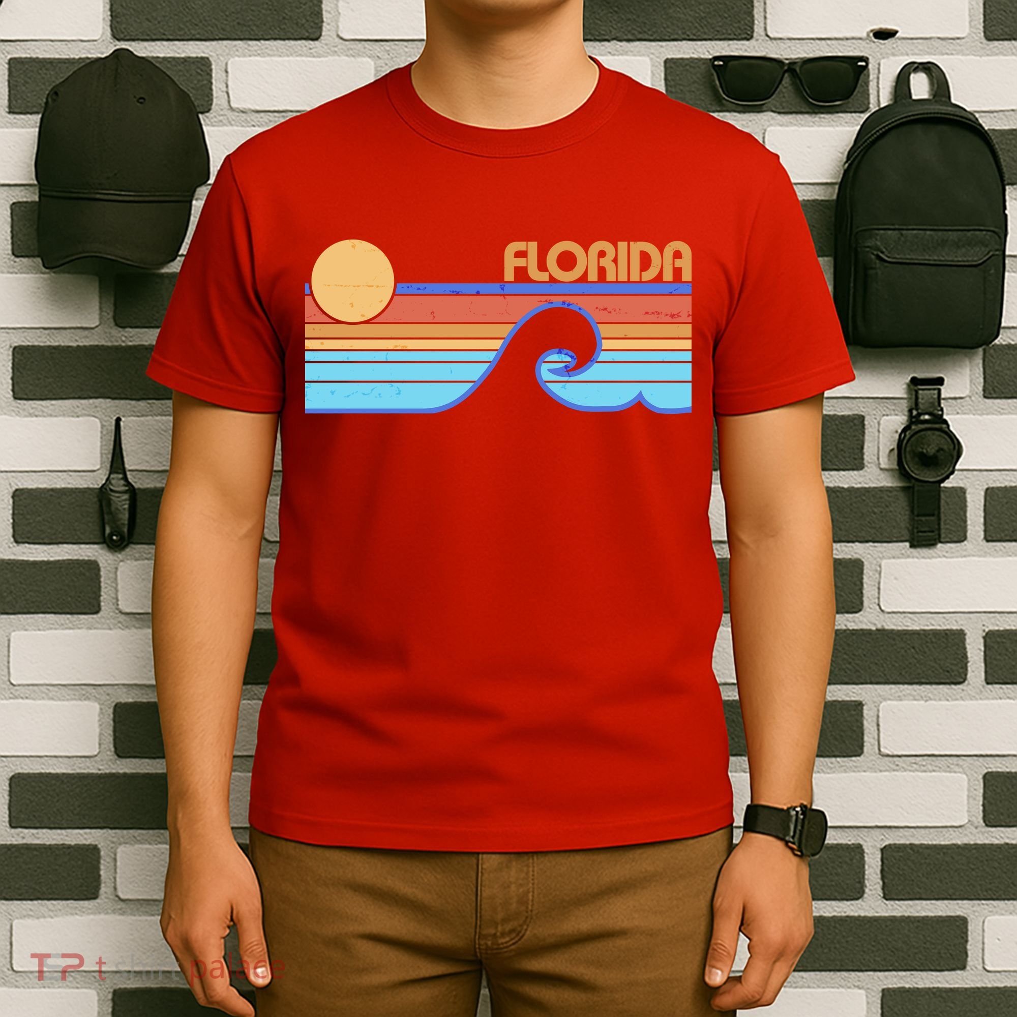 Retro Vintage Florida Sunset Wave T-Shirt