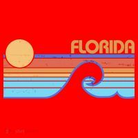 Retro Vintage Florida Sunset Wave T-Shirt thumb 7