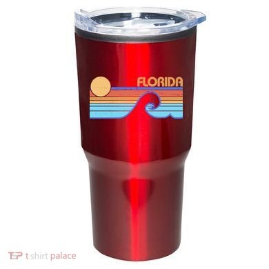 Retro Vintage Florida Sunset Wave Tumbler