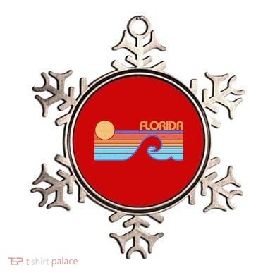 Retro Vintage Florida Sunset Wave Ornament