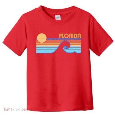 Retro Vintage Florida Sunset Wave Toddler T-Shirt