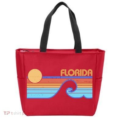 Retro Vintage Florida Sunset Wave Tote Bag