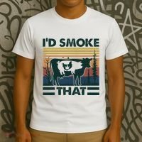 Retro Vintage Farm Animals ID Smoke That Funny Gift T-Shirt thumb 3