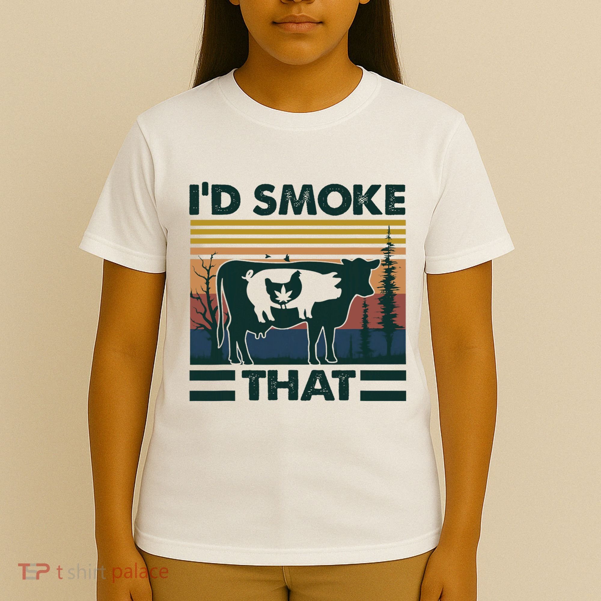 Retro Vintage Farm Animals ID Smoke That Funny Gift T-Shirt