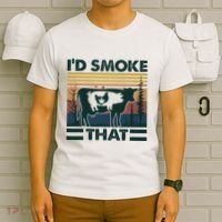 Retro Vintage Farm Animals ID Smoke That Funny Gift T-Shirt thumb 6