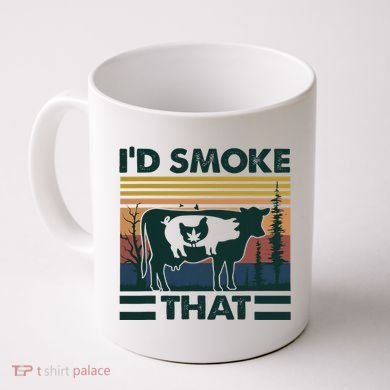 Retro Vintage Farm Animals ID Smoke That Funny Gift Coffee Mug