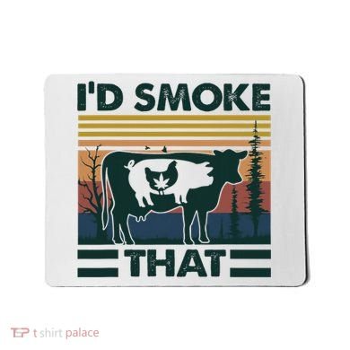 Retro Vintage Farm Animals ID Smoke That Funny Gift Mousepad