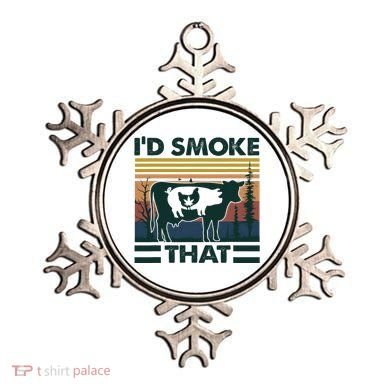 Retro Vintage Farm Animals ID Smoke That Funny Gift Ornament