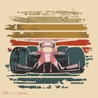 Retro Vintage Formula Racing Lovers Silhouette Race Car Fan T-Shirt thumb 2