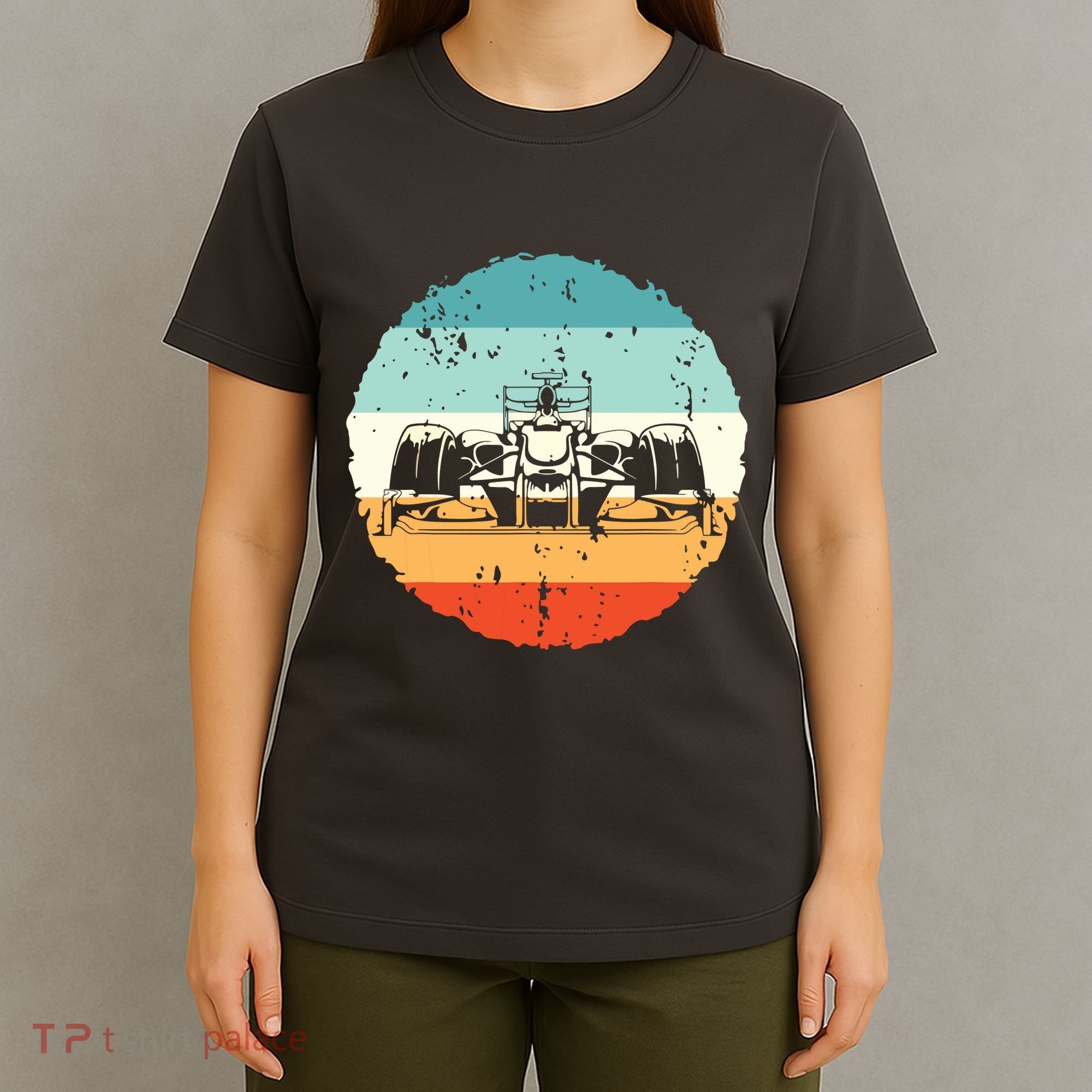 Retro Vintage Formula Racing Lovers Silhouette Race Car Fan T-Shirt
