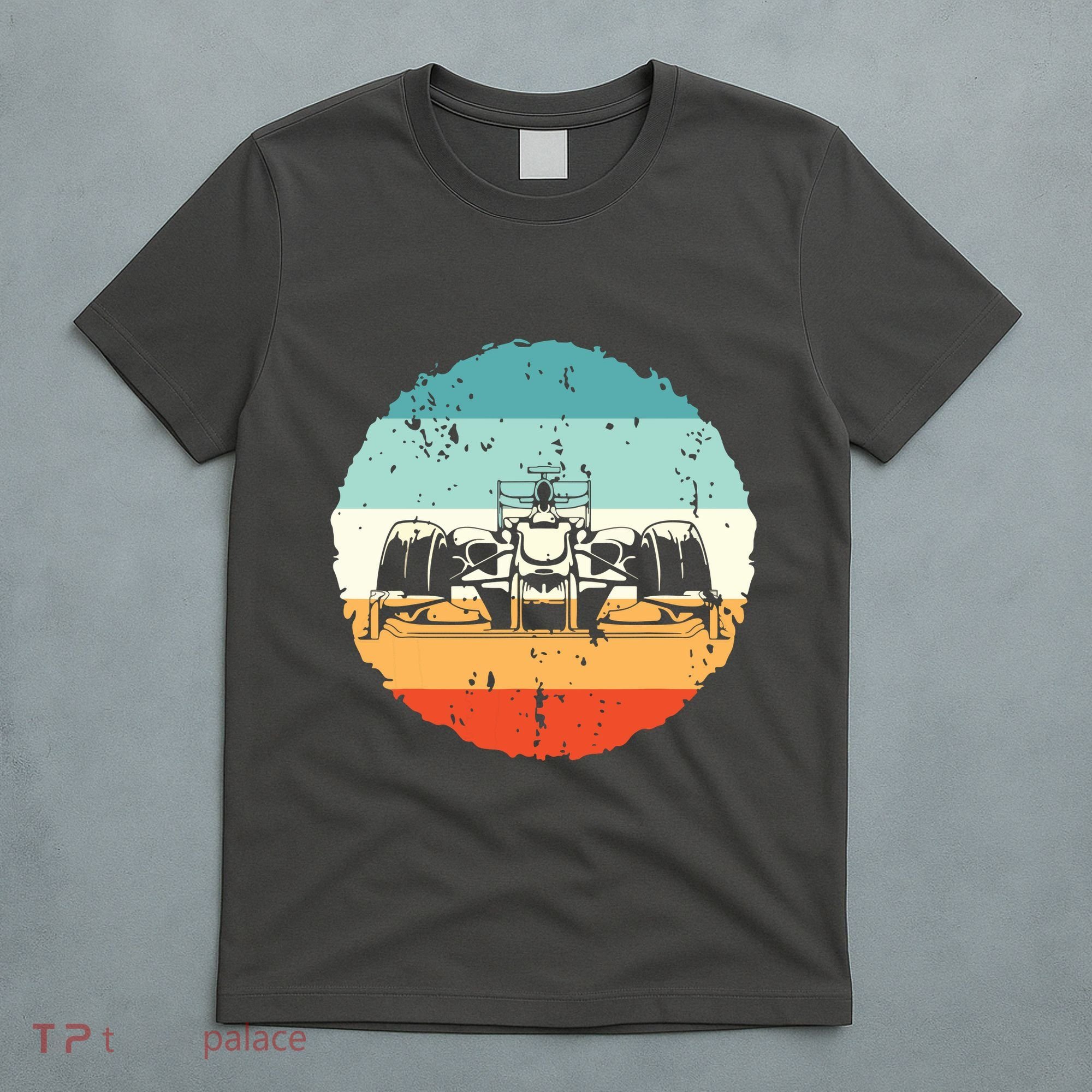 Retro Vintage Formula Racing Lovers Silhouette Race Car Fan T-Shirt