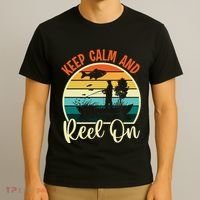 Retro Vintage Fishing Motif T-Shirt thumb 3