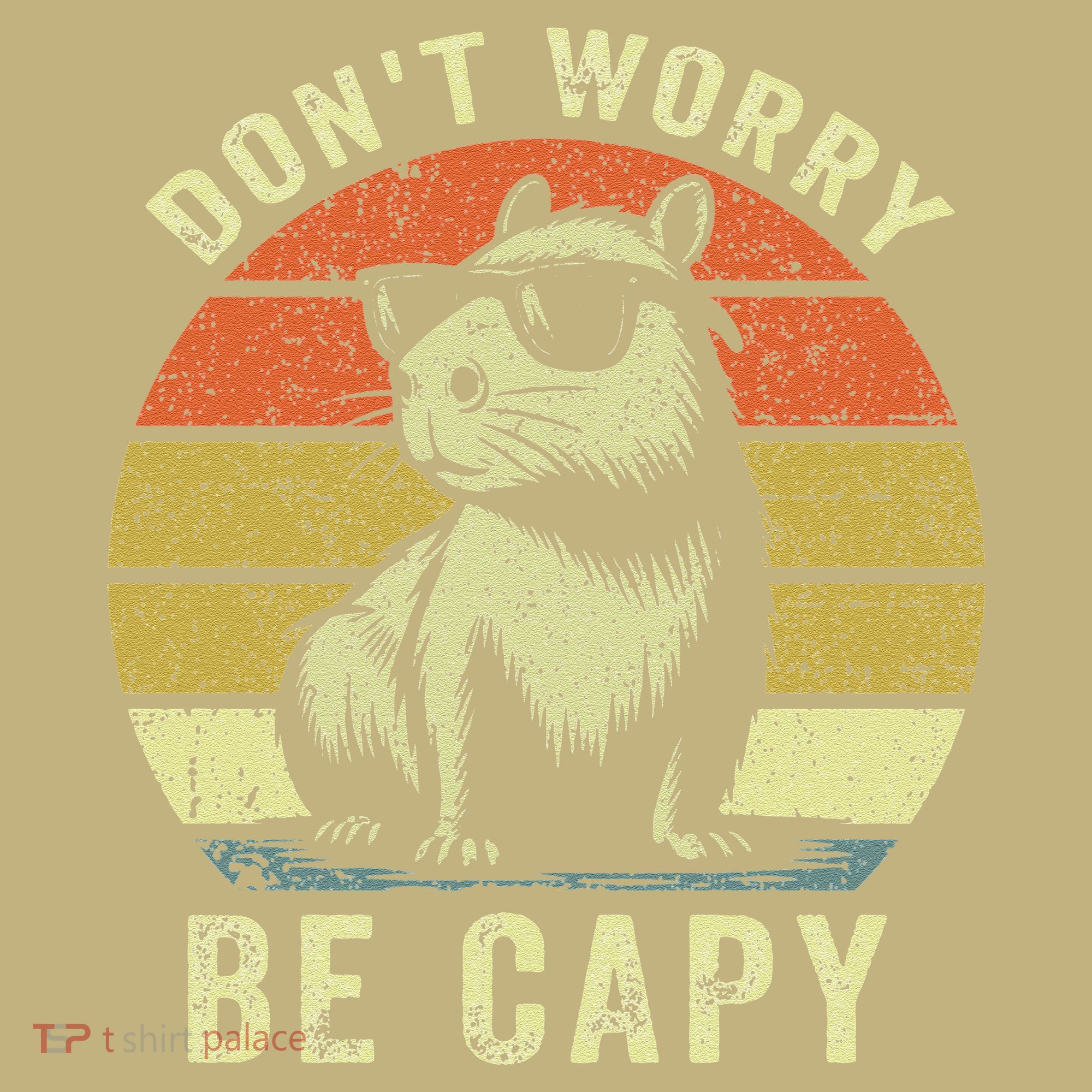 Retro Vintage Funny Capybara Dont Be Worry Be Capy T-Shirt