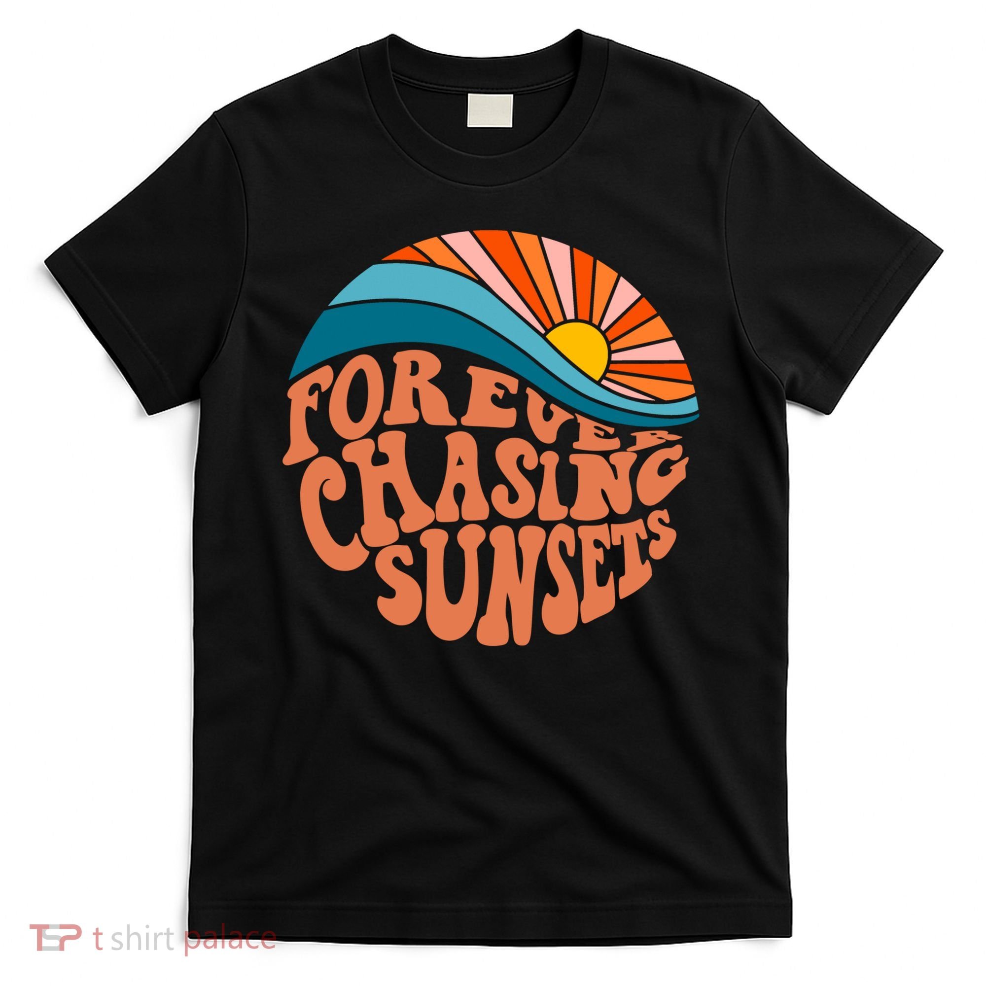 Retro Vintage Forever Chasing Sunsets Aesthetic T-Shirt