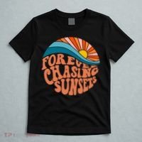 Retro Vintage Forever Chasing Sunsets Aesthetic T-Shirt thumb 5