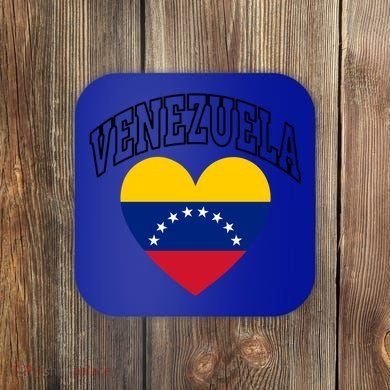 Retro Venezuela Flag Athletic Sport Heart Meaningful Gift Coaster
