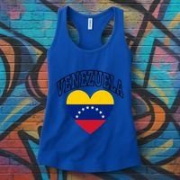 Retro Venezuela Flag Athletic Sport Heart Meaningful Gift Women's Tank Top thumb 3