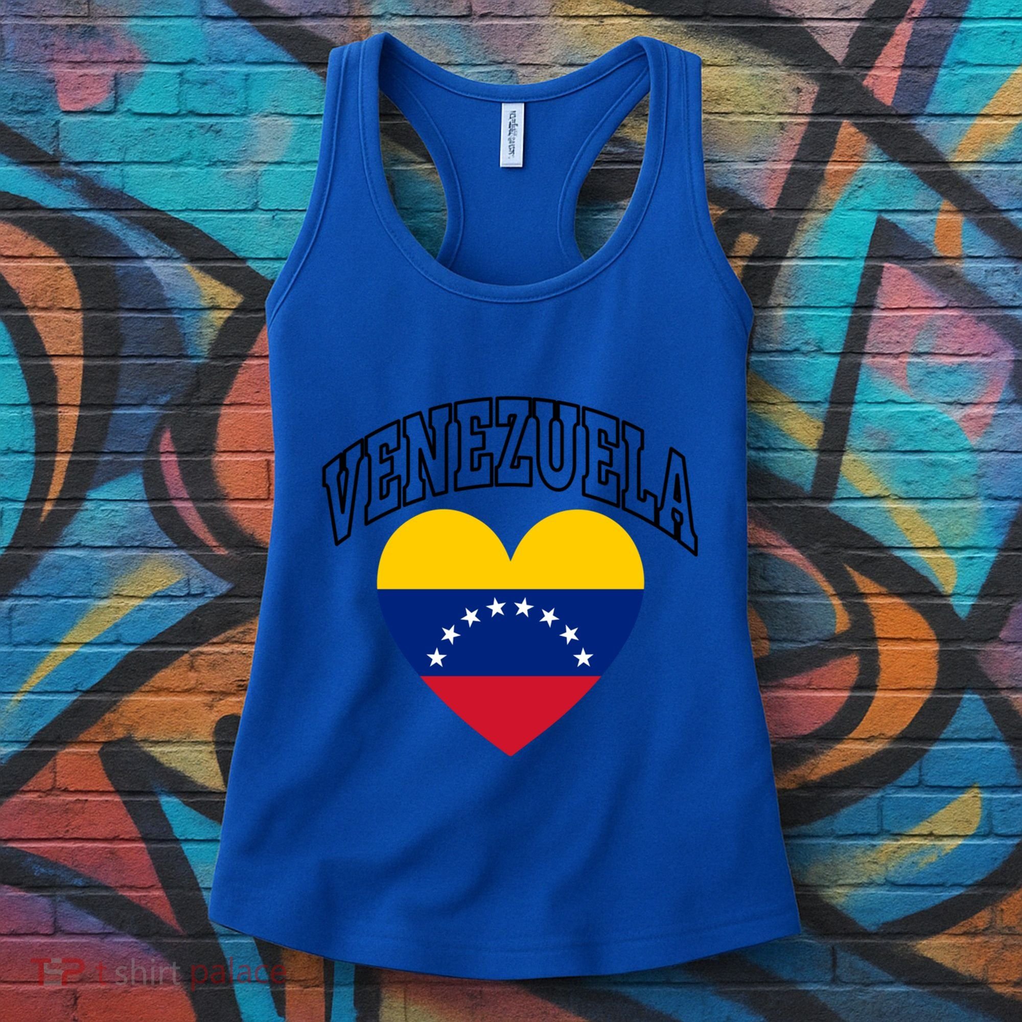 Retro Venezuela Flag Athletic Sport Heart Meaningful Gift Women's Tank Top