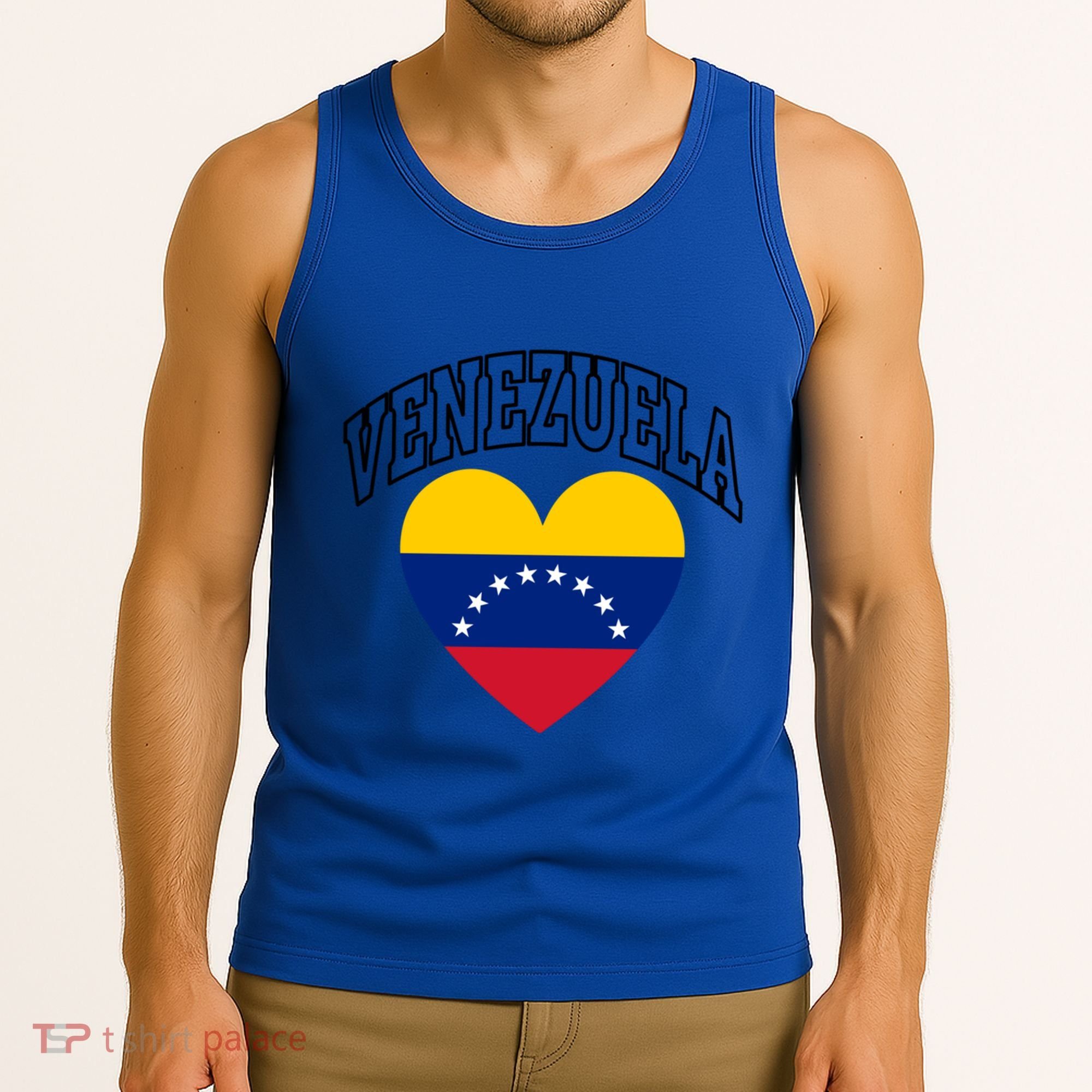 Retro Venezuela Flag Athletic Sport Heart Meaningful Gift Tank Top