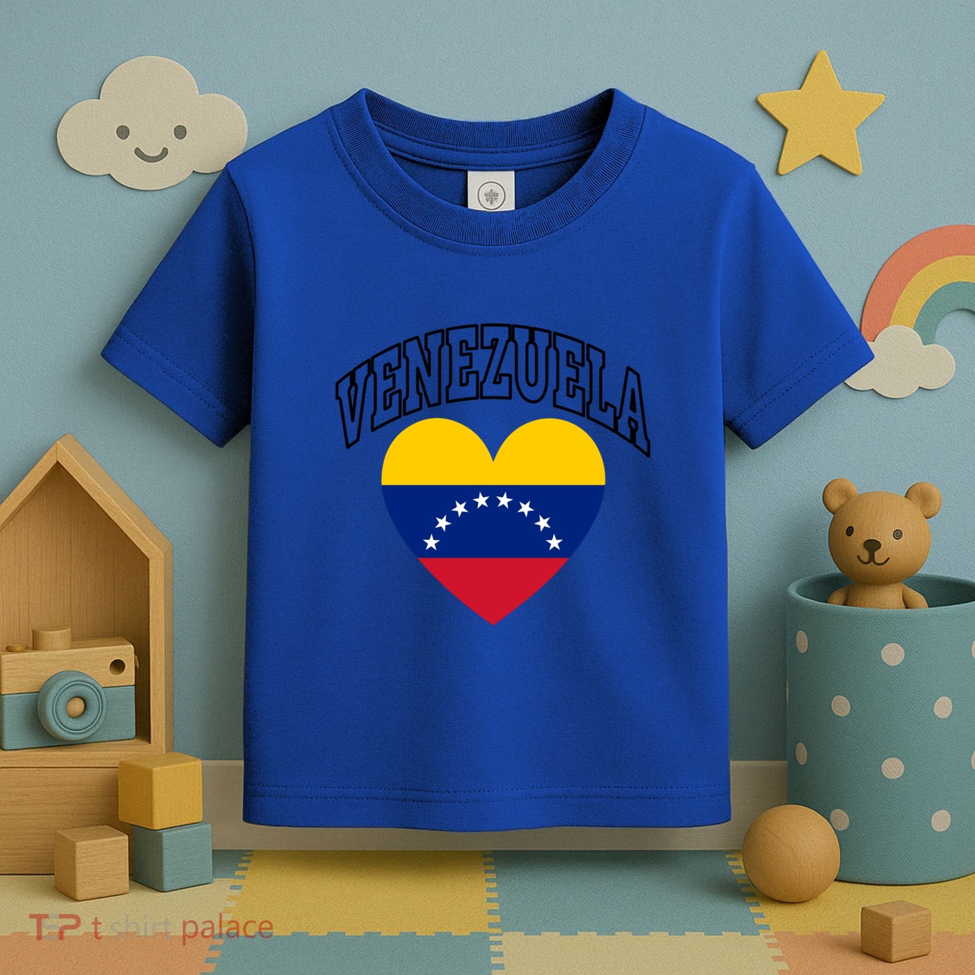 Retro Venezuela Flag Athletic Sport Heart Meaningful Gift Toddler T-Shirt
