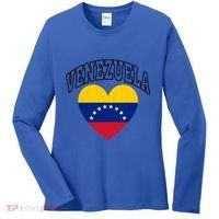 Retro Venezuela Flag Athletic Sport Heart Meaningful Gift Women's Long Sleeve Shirt thumb 0