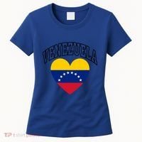 Retro Venezuela Flag Athletic Sport Heart Meaningful Gift Women's T-Shirt thumb 0