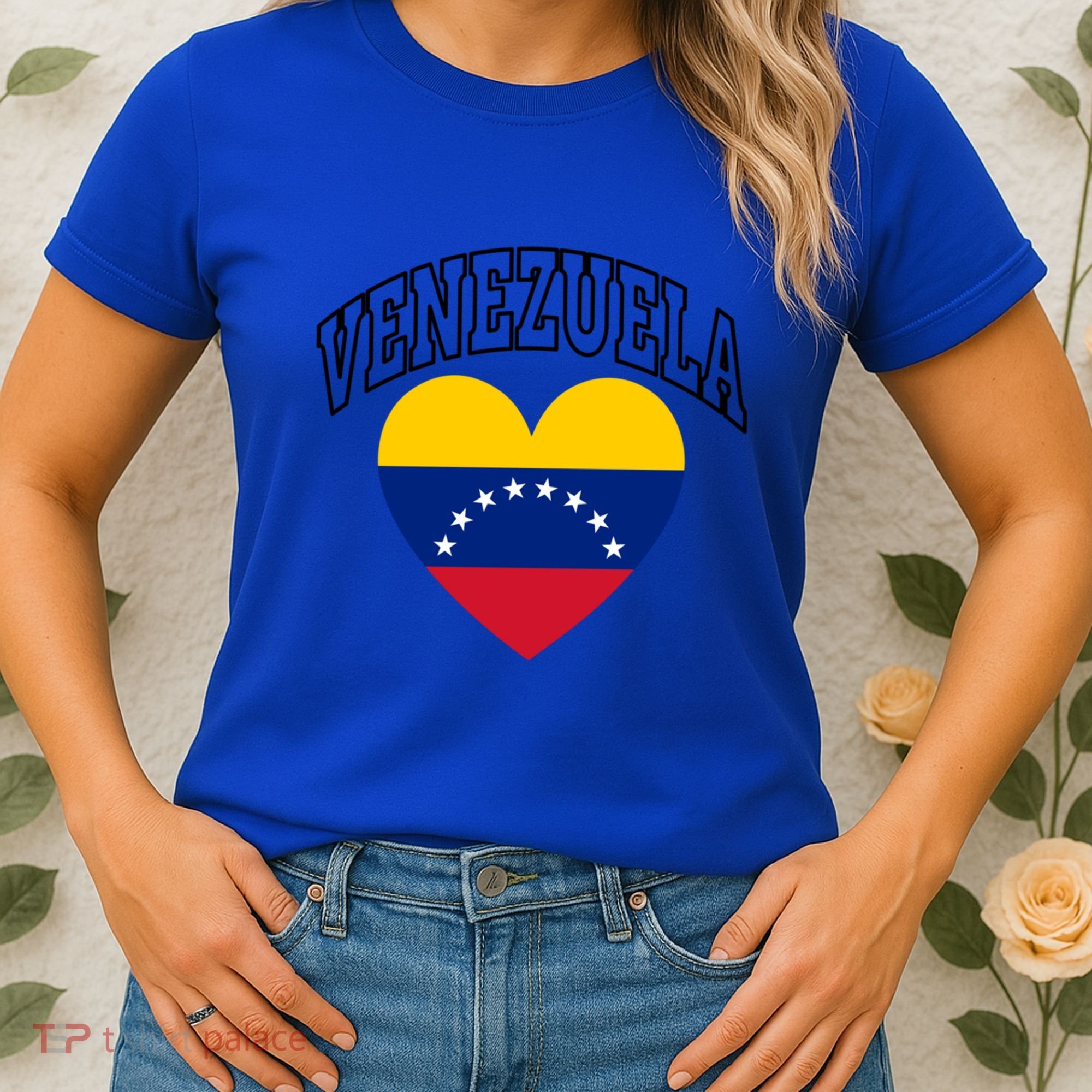 Retro Venezuela Flag Athletic Sport Heart Meaningful Gift Women's T-Shirt