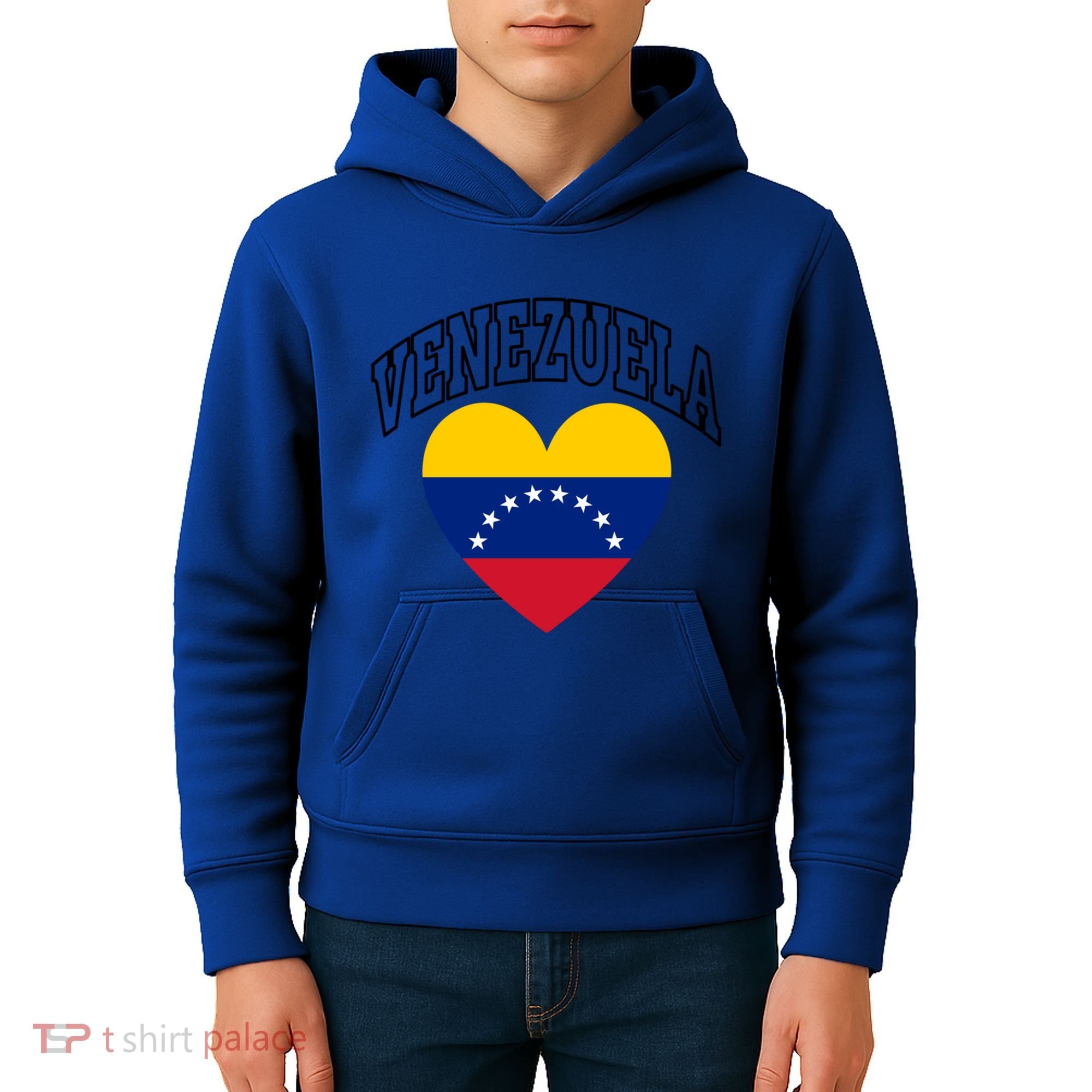 Retro Venezuela Flag Athletic Sport Heart Meaningful Gift Kids Hoodie