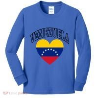 Retro Venezuela Flag Athletic Sport Heart Meaningful Gift Kids Long Sleeve Shirt thumb 0