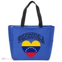 Retro Venezuela Flag Athletic Sport Heart Meaningful Gift Tote Bag thumb 0