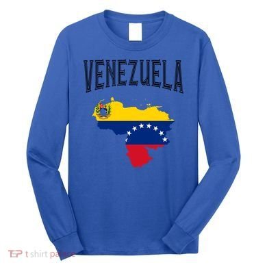 Retro Venezuela Flag Vintage Throwback Athletic Gift Long Sleeve Shirt