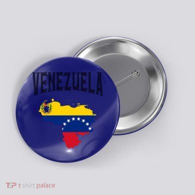 Retro Venezuela Flag Vintage Throwback Athletic Gift Button