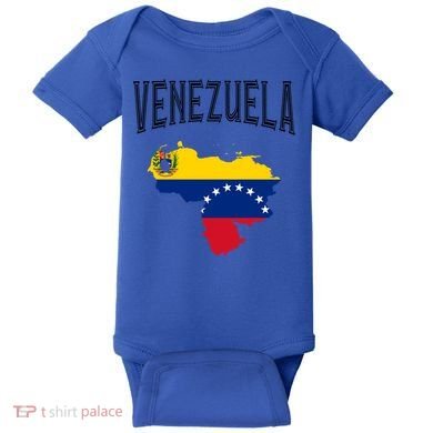 Retro Venezuela Flag Vintage Throwback Athletic Gift Baby Bodysuit