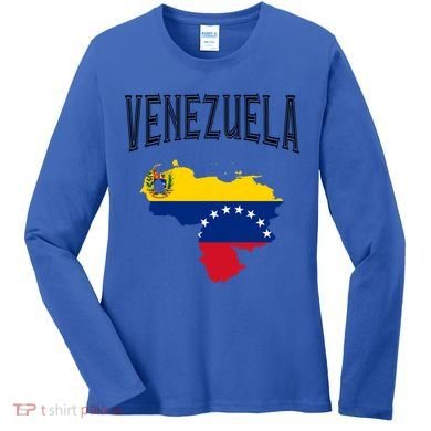 Retro Venezuela Flag Vintage Throwback Athletic Gift Women's Long Sleeve Shirt